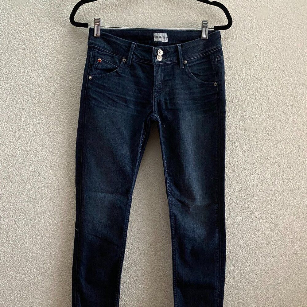 Hudson Jeans Collin Flap Skinny Ankle Raw Hem Triangle Pocket 26 x 28 NWAR422ZNA